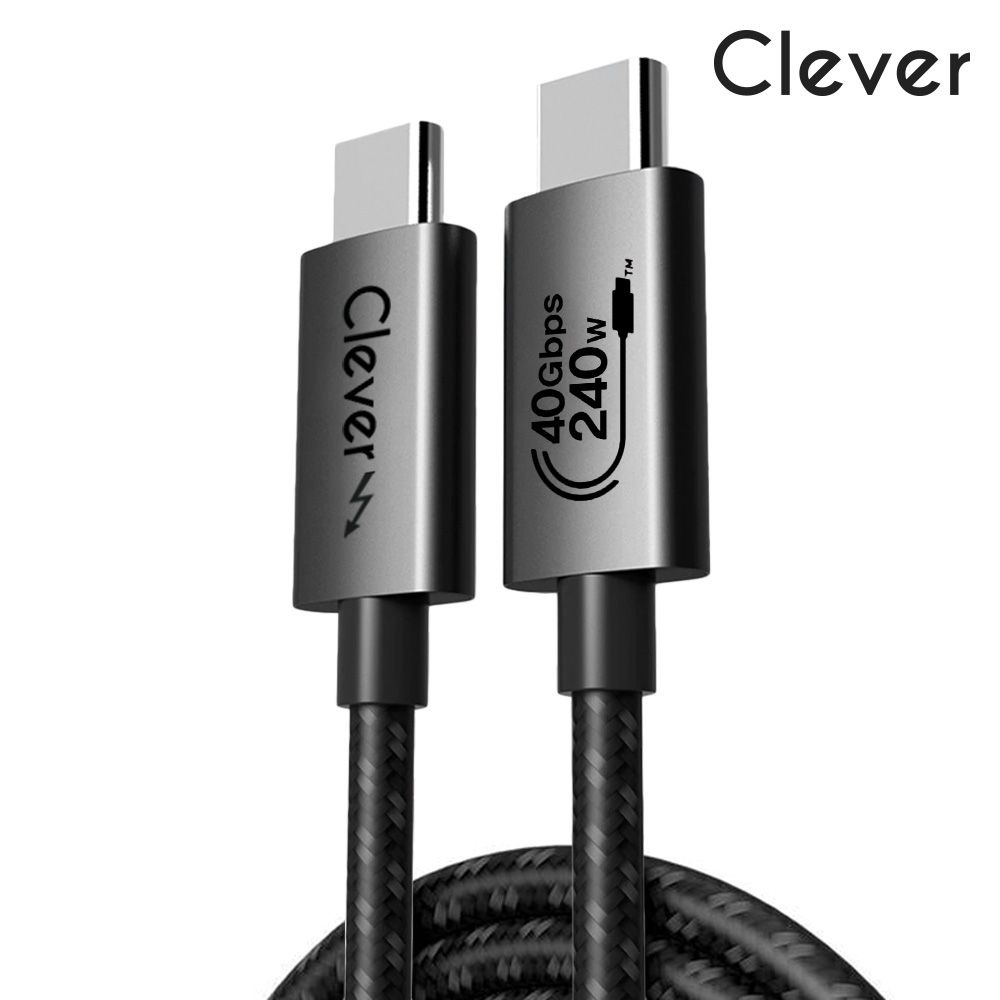 클레버 클레버타키온 코어PD 240W USB4 Gen3 썬더볼트 CtoC 고속충전케이블 1M