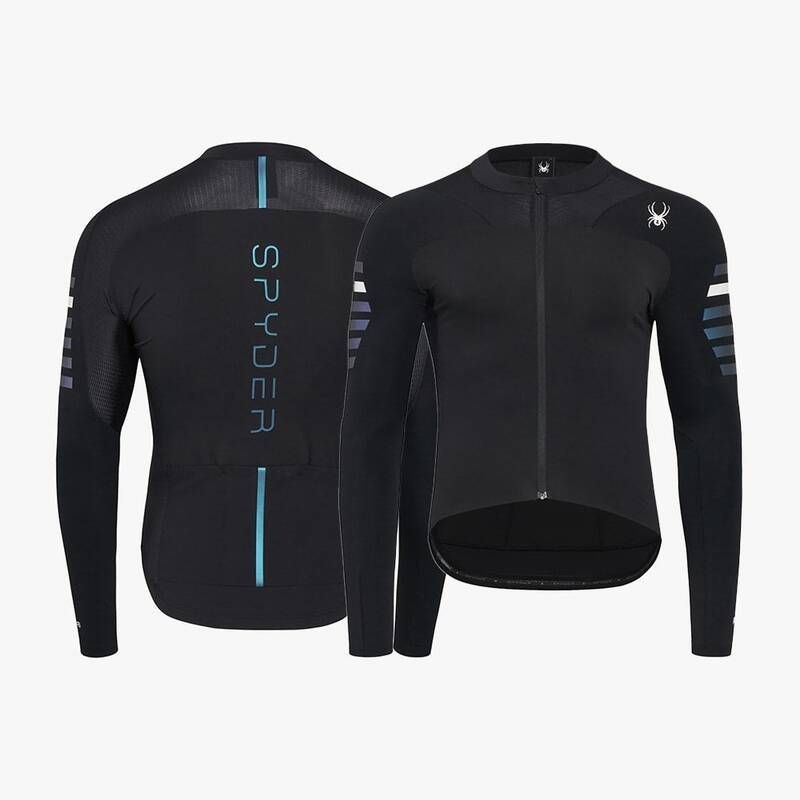<매장정품> SPYDER 스파이더 남성 사이클 프로웹 라드패드 롱 슬리브 저지 SPHPCNFT501MBLK 1209084