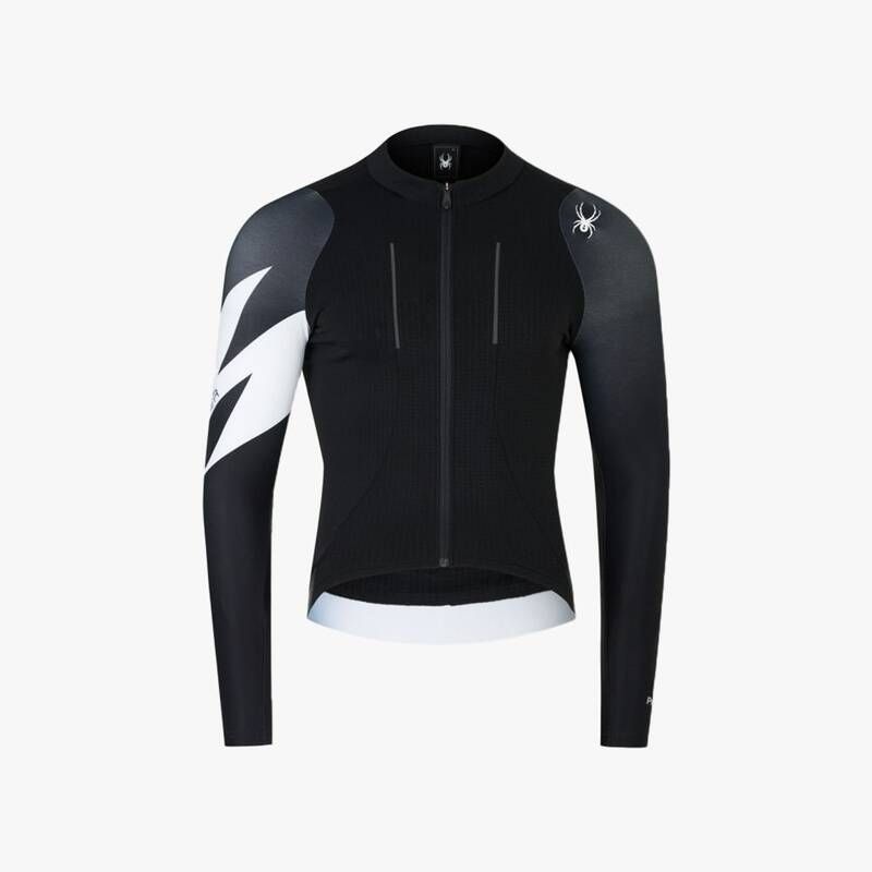 <매장정품> SPYDER 스파이더 남성 사이클 프로웹 로고 긴팔 저지 SPIFCNFT501MBLK 1209110