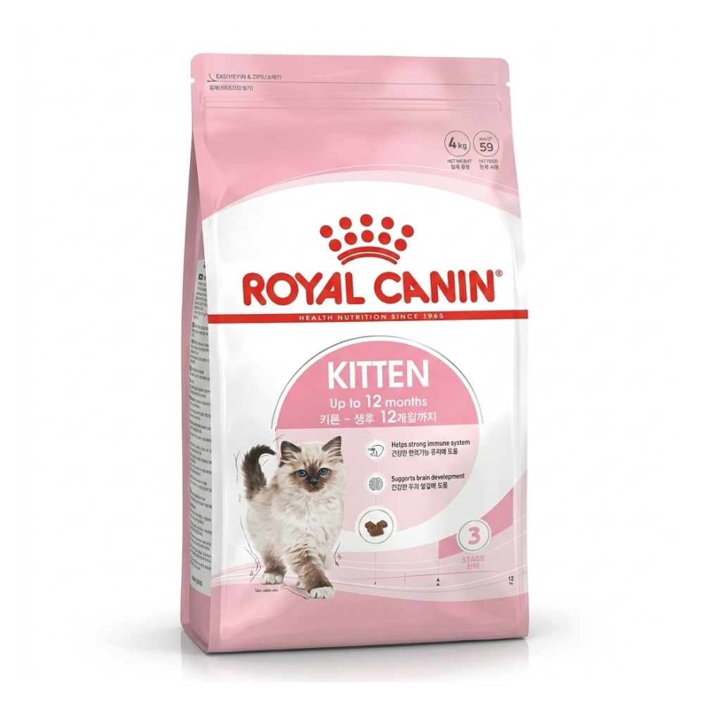 로얄캐닌 키튼 어린 고양이 사료 주니어 면역강화  4kg 1개