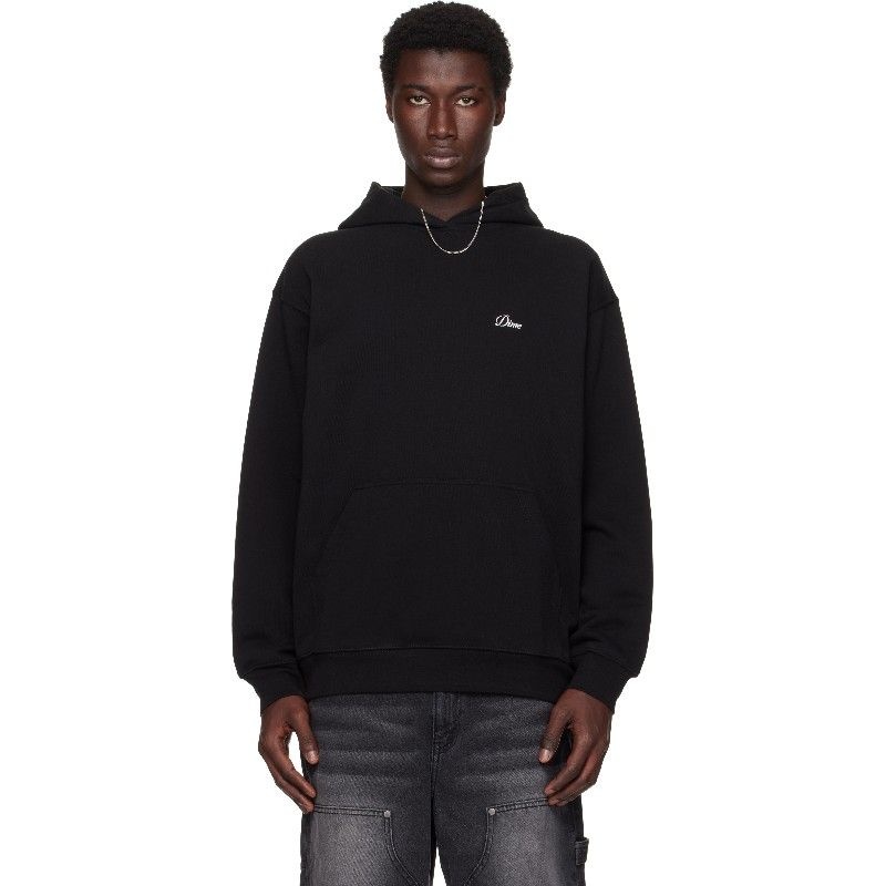 DIME MTL 다임 블랙 커시브 스몰 로고 후디 252841M202040