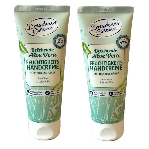 [해외] Dresdner Essenz 2팩. 센서티브 핸드 크림 인바이거레이팅 알로에 베라 2 x 75ml [B0DM6JL6V7]