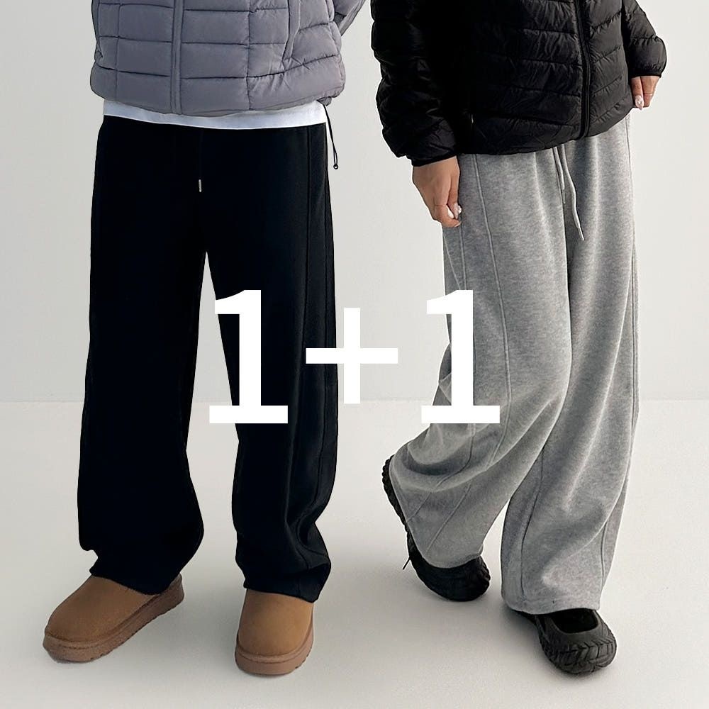 [딜크릿][일반 사계절용 출시] 1+1 남녀공용 1만장 헤비 와이드 트레이닝팬츠 밴딩 헤비 스웻  : 롯데ON