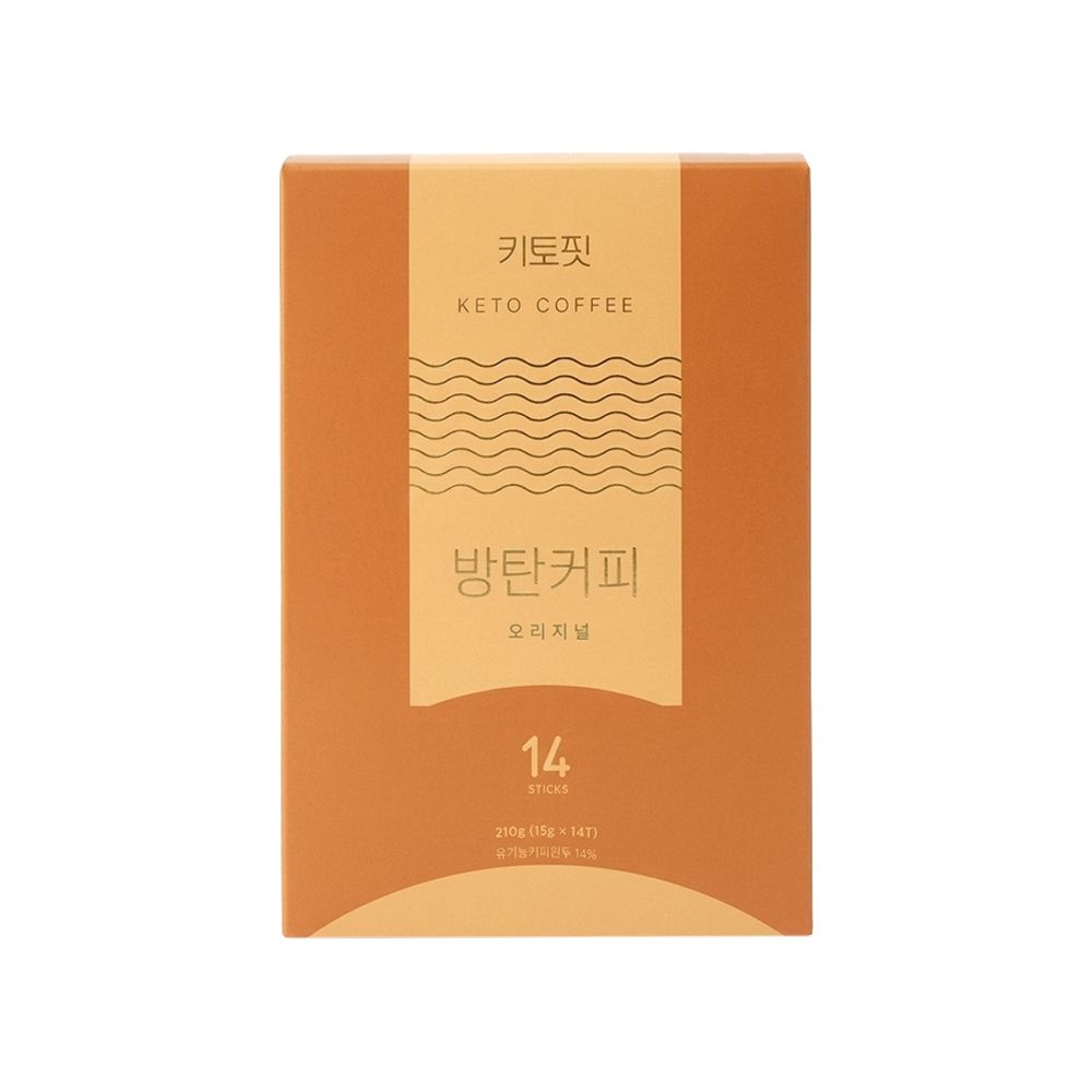 키토핏 방탄커피 오리지널 유기농 공정무역 원두 버터커피, 15g 14개입, 1개