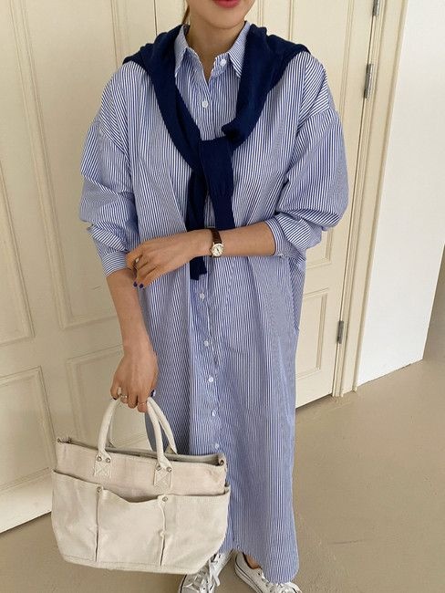 마미 롱셔츠원피스 봄신상 롱원피스