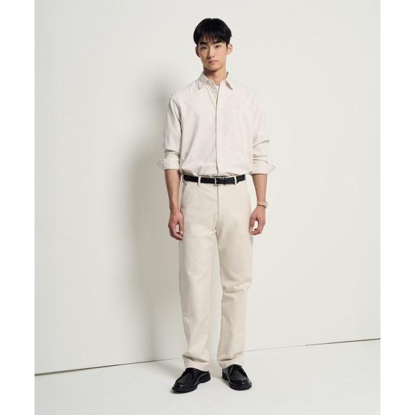 BEANPOLE MEN <매장정품> 빈폴 BEANPOLE MEN 도비 텍스처 컴포트핏 치노 팬츠 아이보리 BC6121C110 666410