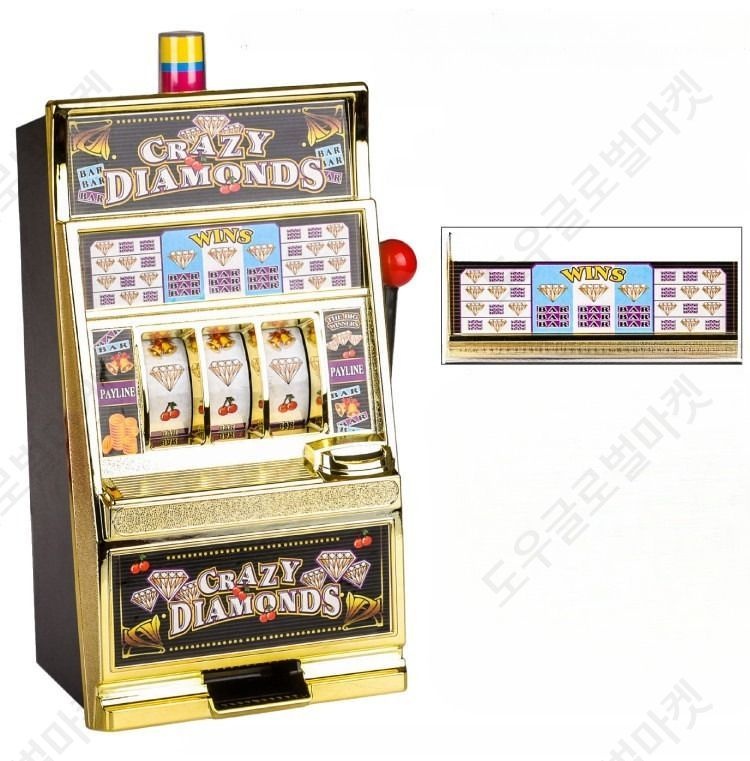 슬롯머신 저금통 카지노 슬롯 머신 미니 게임기 룰렛 키링 인테리어 특이한 버전 중형 동전 돼지저금통 창의적