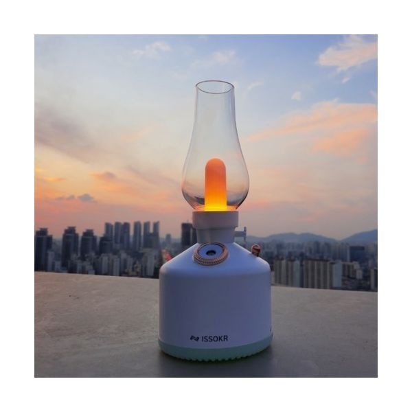 이쏘코리아 이쏘코리아 실내불멍 감성캠핑랜턴 가습기 차박 배터리 무선 무드등 조명 호롱 IHF200