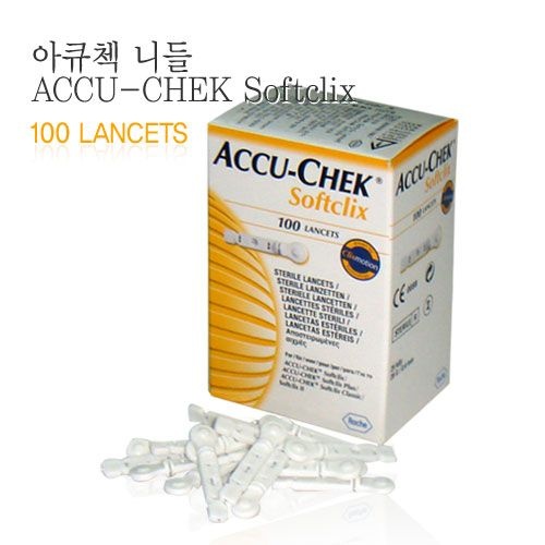 로슈 로슈 아큐첵 소프트클릭스 란셋니들 100개 1박스 (채혈침/아큐첵/퍼포마용)