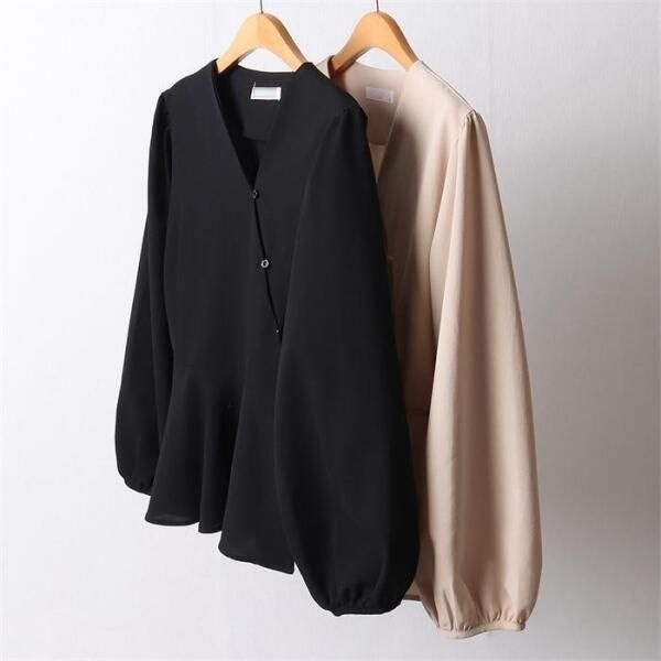 [강물처럼] 빅사이즈사랑해요 F478L110 베이비랩버튼블라우스 LT (7635574A)