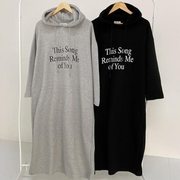 [강물처럼] 빅사이즈원피스 V719L511 리드미후드원피스 BA (43396408A)