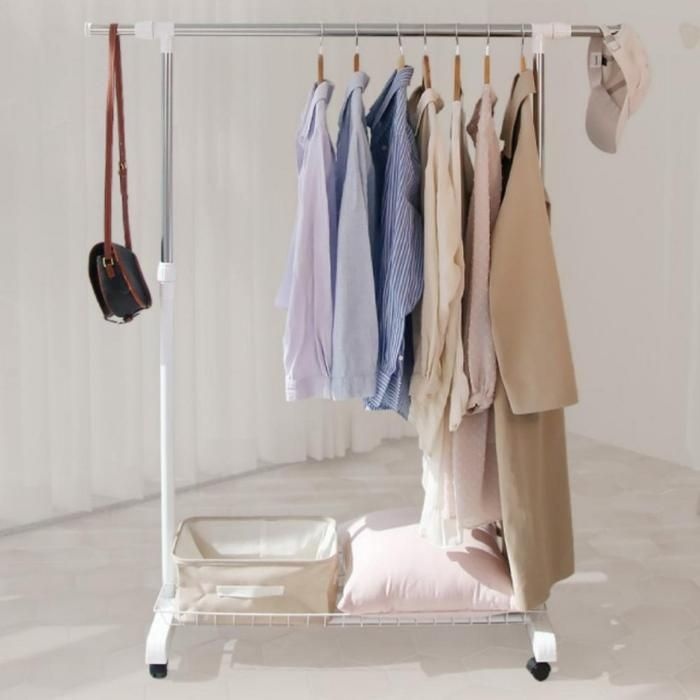 옷걸이행거 조립행거 1단행거 옷걸이거치대 이동식행거