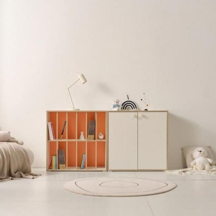 책장 도어 세트 4colors 수납장 2단 착불C31093 C31093 1600