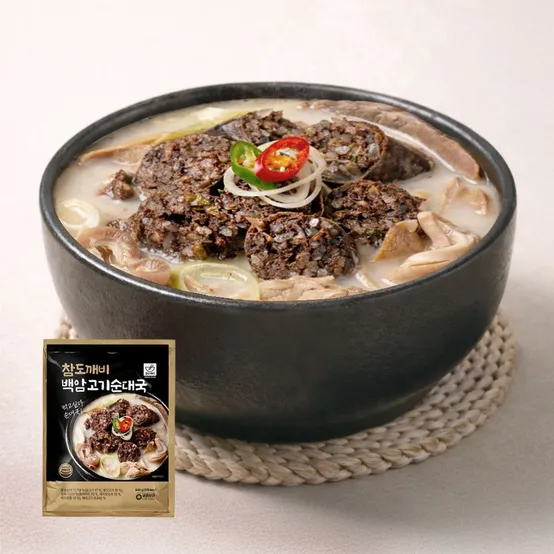 [딜크릿] 참도깨비 백암 고기순대국 640g 4봉 외 얼큰 고기순대국