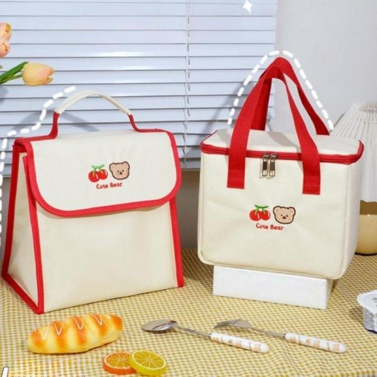 보온보냉가방 대형 도시락가방 큐티베어 점보런치백