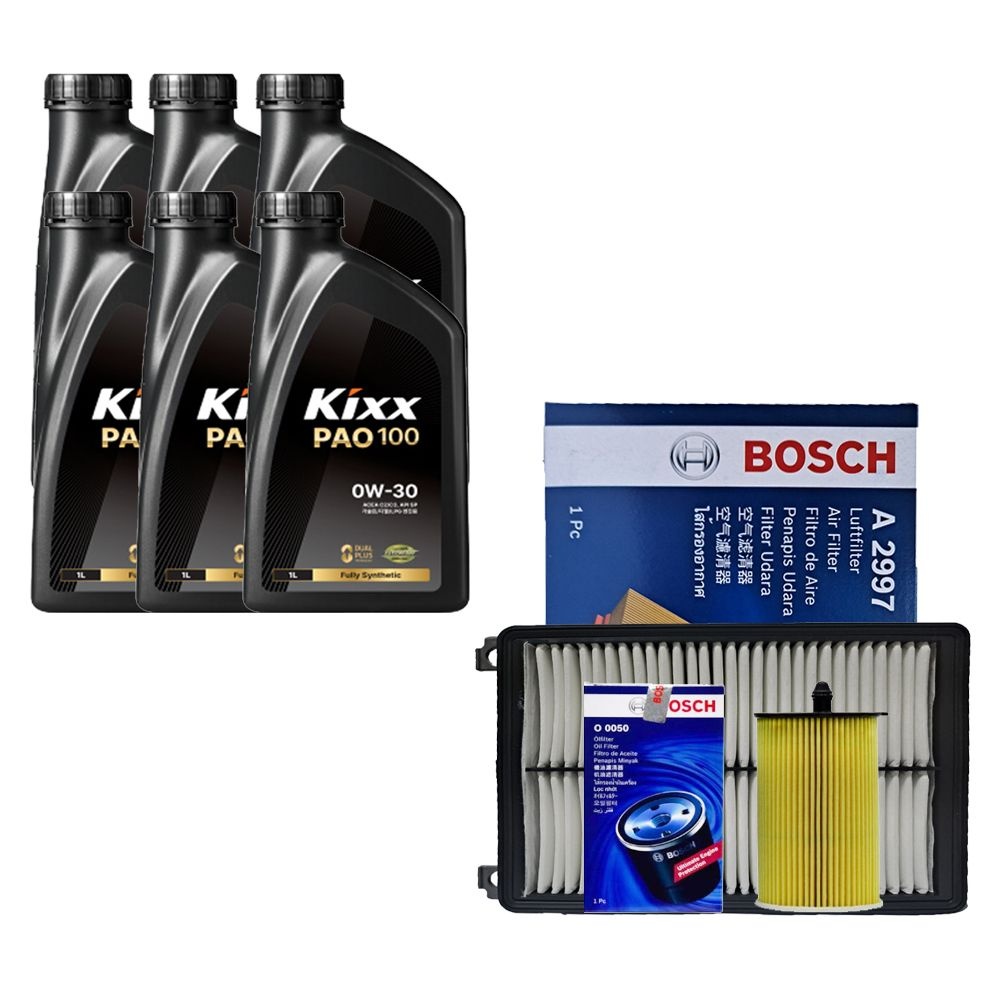 올뉴K7 YG 3.0 LPI 킥스 PAO100 0W30 6L 엔진오일 보쉬 필터 세트