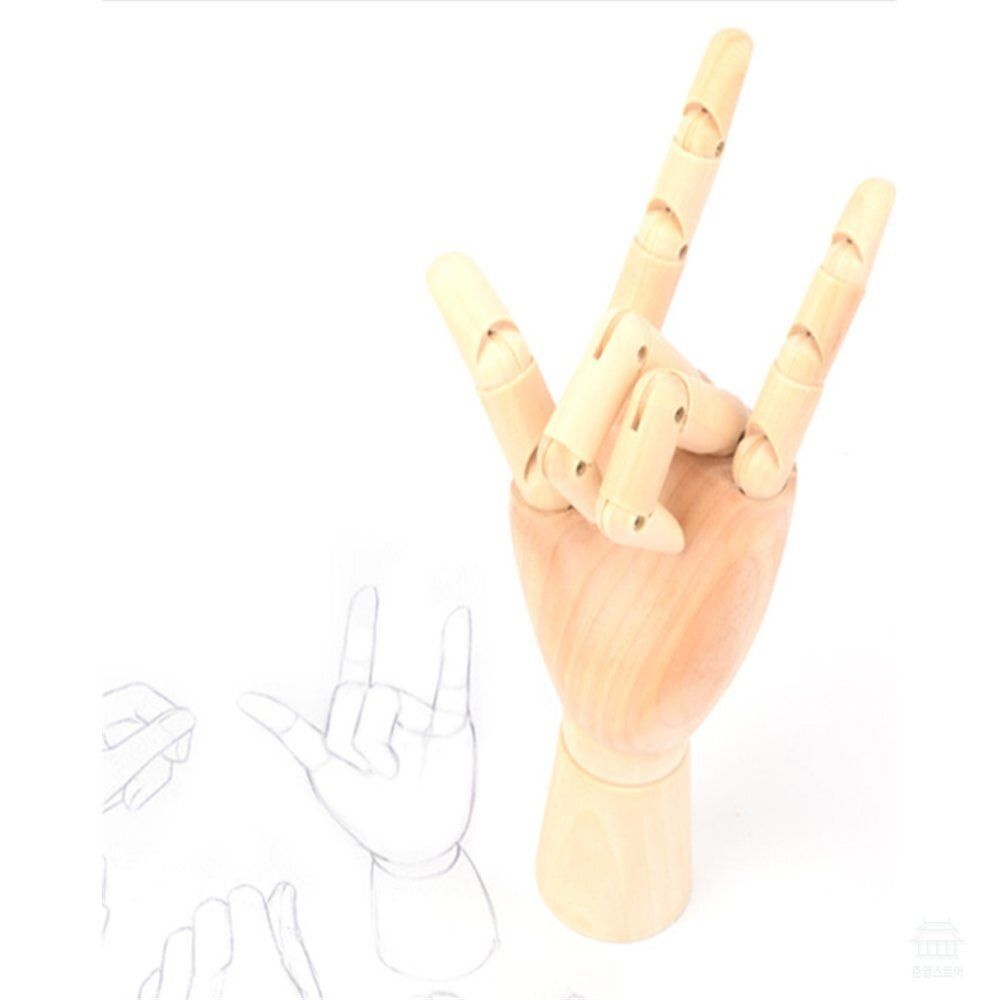 준열스토어협력사 준열 학원 소묘 데생 연습 나무 관절 스케치 오른손 모형 소묘연습