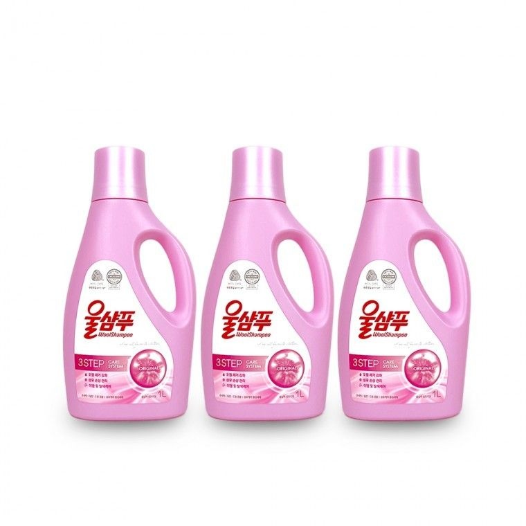 울샴푸(용기 1L) 빨래 일반 애경 드럼겸용 오리지널-3개