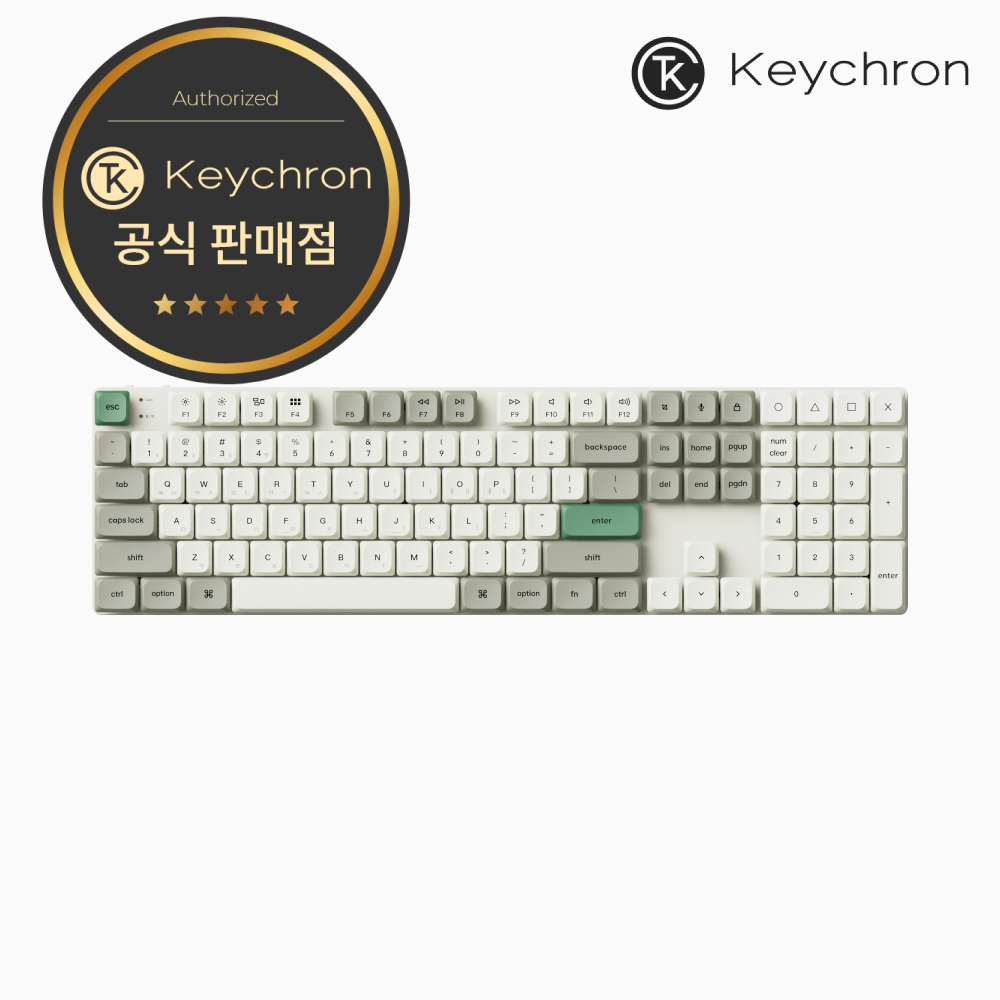 Keychron 키크론 K5 SE2 쉘화이트 바나나축 5in1 슬림 무선 풀배열 기계식 키보드