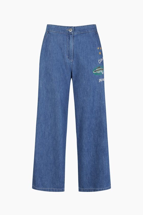 [백화점정품] 베네통 자수 데님 팬츠BADP70431 트렌디 완성