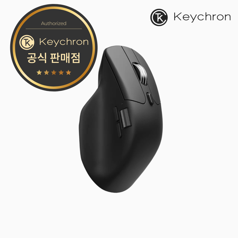 키크론 M6 SE 블랙 초경량 무선 블루투스 옵티컬 인체공학 버티컬 마우스