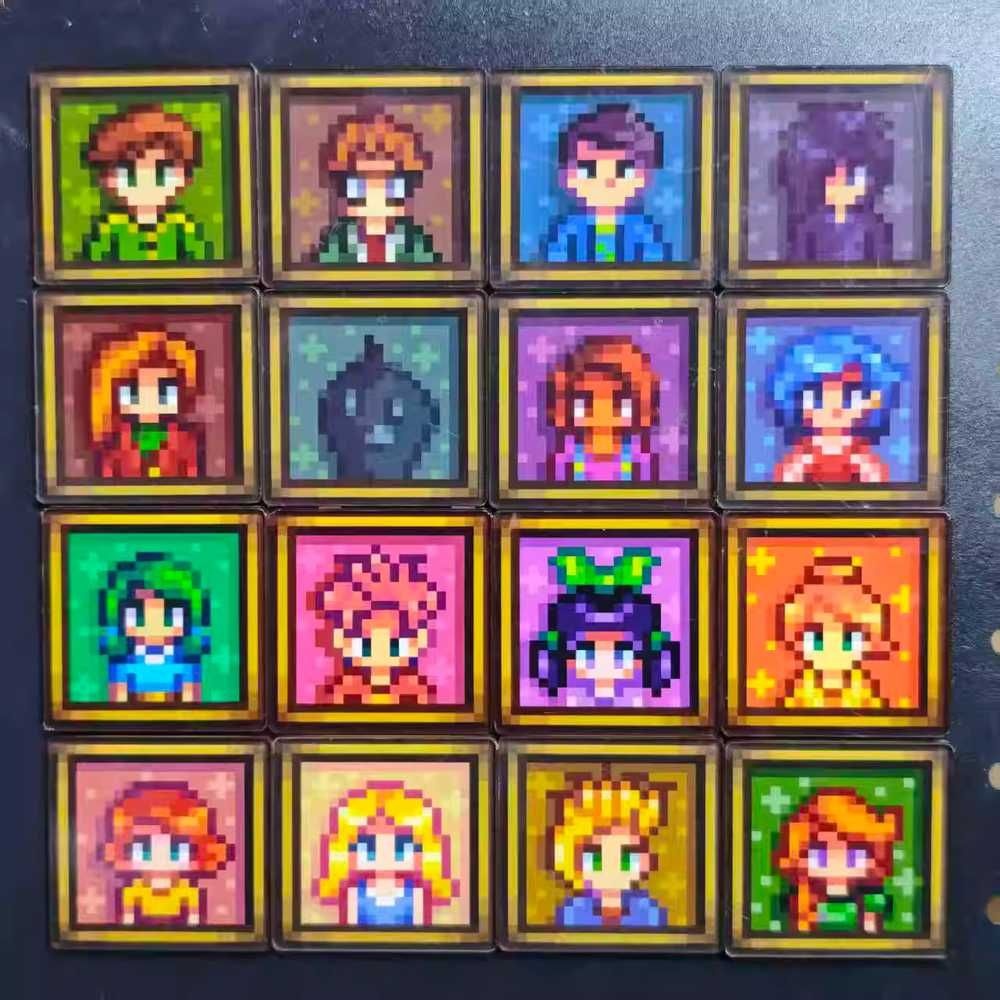 스타듀밸리 스듀 주민 초상화 마그넷 냉장고 자석