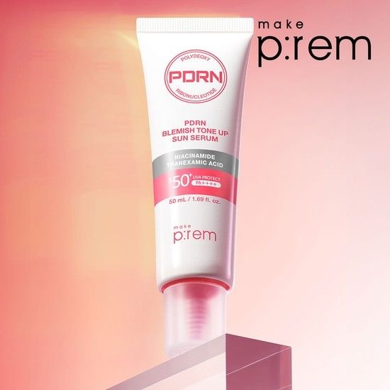 (주)한국화장품제조 PDRN 피디알엔 잡티 톤업 선 세럼 50ml