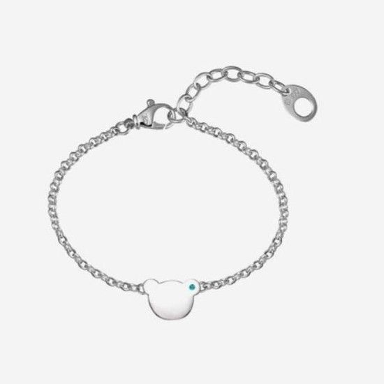 꼼에스타 유아동주얼리 곰얼굴 실버미아방지 팔찌