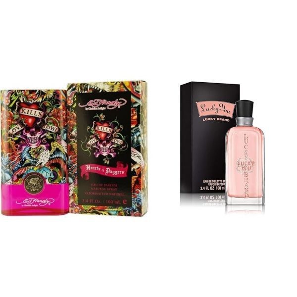 ED HARDY ED HARDY 에드 하디 여성 향수 크리스찬 오디지에, 오 드 퍼퓸, 하트 & 대거, 100ml 플로리드 온스 럭키 유 향수, 토일