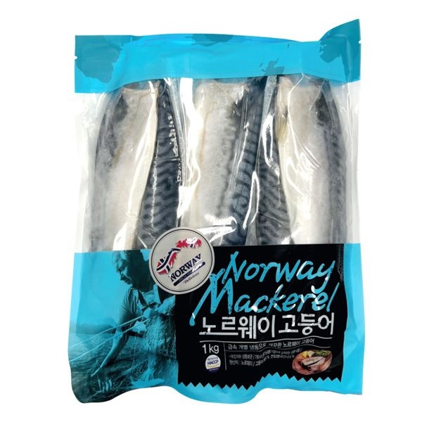 [동방유통] 급속 개별냉동으로 깨끗한 노르웨이 고등어살 1kgx1팩/2팩/3팩(HACCP인증)