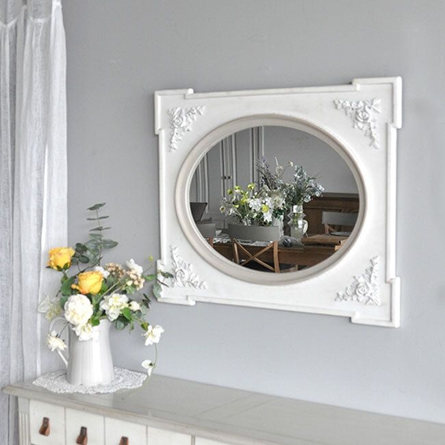 꼬떼따블 [AK분당점] [꼬떼따블] 엔틱 장미 벽거울 80x100 2컬러