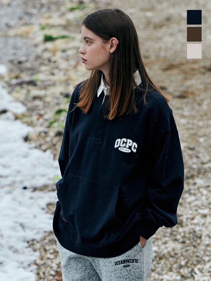 오션퍼시픽 OCEAN PACIFIC 면100 OCPC 럭비 오버사이즈 카라셔츠1156464