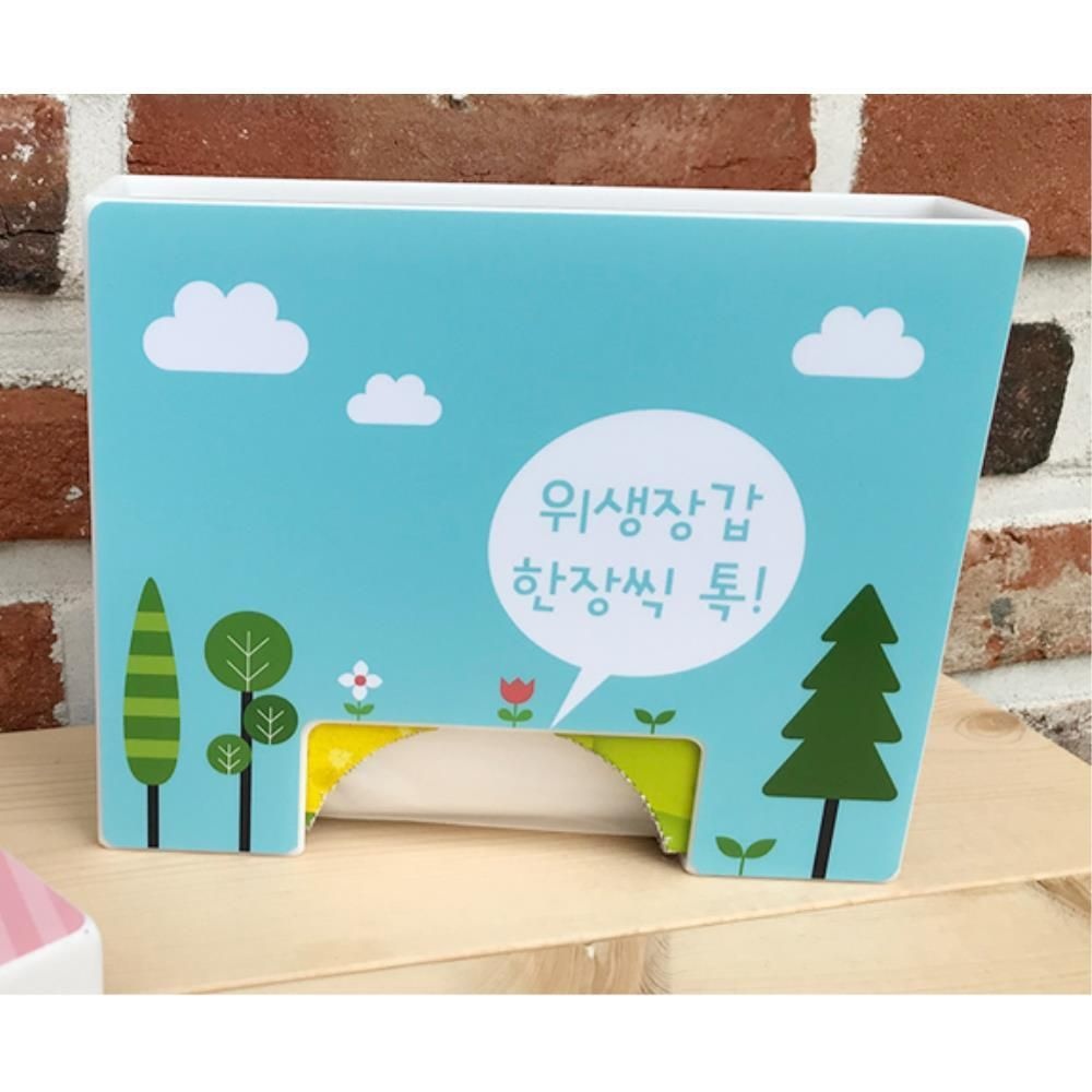 위생장갑 케이스 투약함옆 세면대 조리실 급식실 기저귀갈이대 병원 주유소 학원 교회