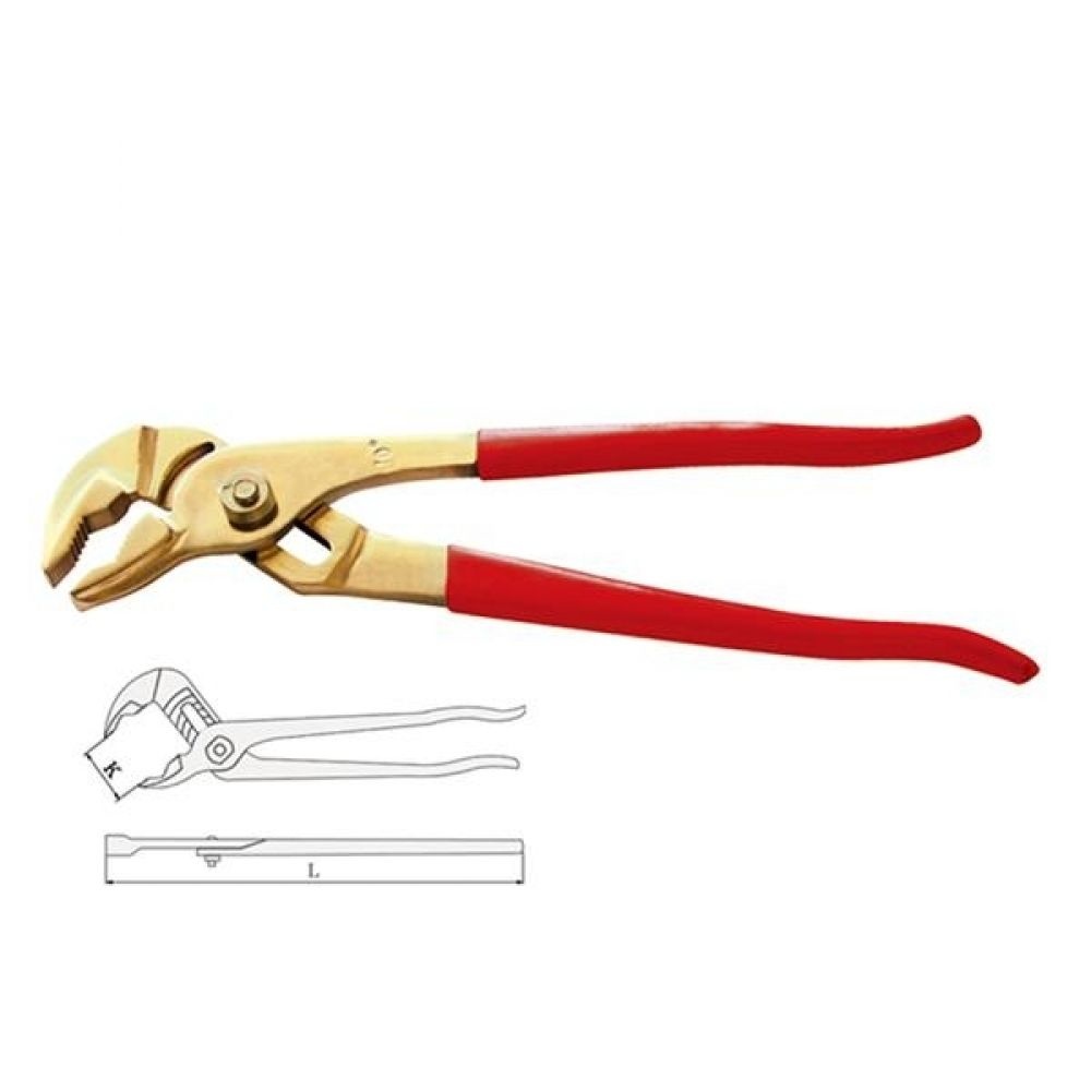 WEDO 방폭 워터펌프플라이어 NS252A-1004 12 AL-CU (1EA)