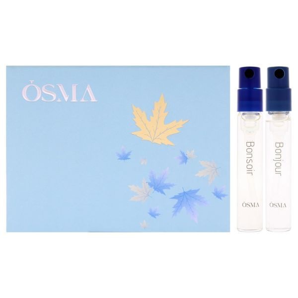 Osma [해외] Osma 오스마 세트 유니섹스용 2개 미니 선물 2ml 봉쥬르 퍼퓸 스프레이, 스프레이 881745
