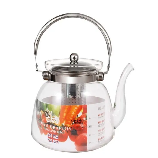 내열유리포트 2.5L 로얄그래프톤 티포트 유리주전자