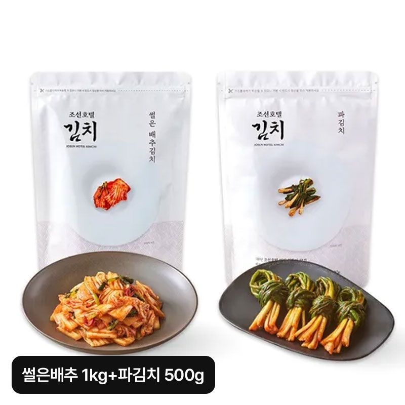 조선호텔 썰은배추김치 1kg+파김치 500g[35675315]