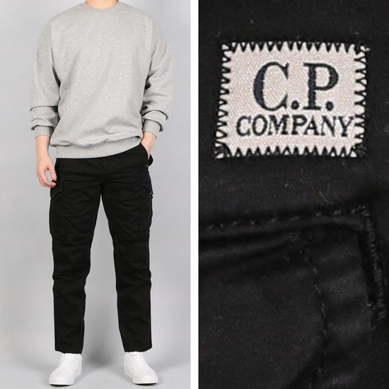상품상세참조 MUST IT_CP 컴퍼니 렌즈와펜 레귤러핏 카고 포켓 펜츠 블랙 12CMPA059A 005694G 999