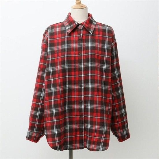 아이우먼 이지기모체크롱남방 WBC326M001 빅사이즈 (6447546A)