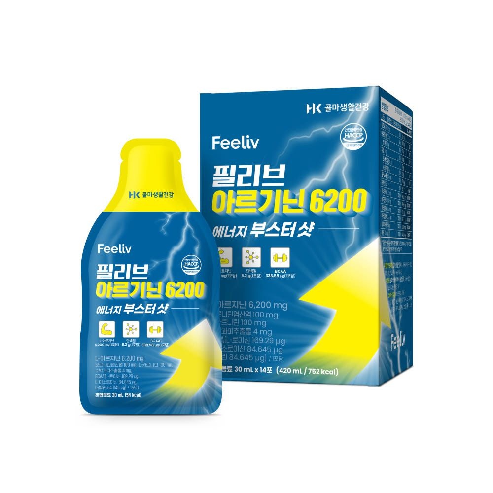 [온누리7%혜택][뉴네이처] 필리브 아르기닌 6200 에너지 부스터샷 14포