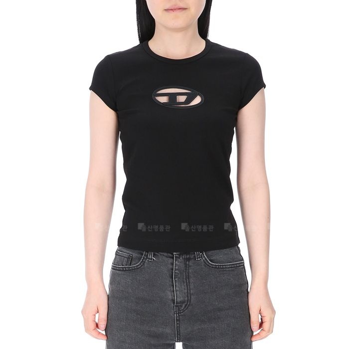 디젤 (현대Hmall) [디젤] 티안지 A06268 0AFAA 9XXA 디젤 T-ANGIE 로고 컷 아웃 반팔 티셔츠