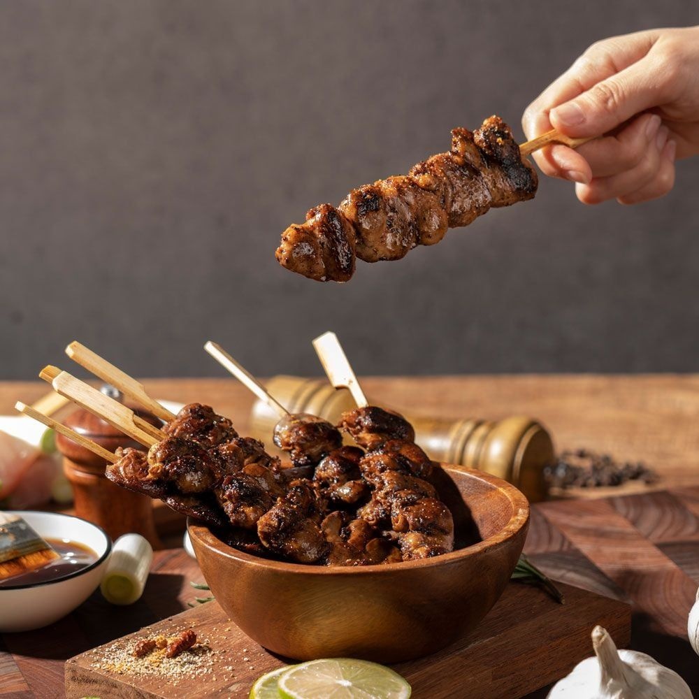 캠핑음식 닭꼬치 야키토리 수제 염통꼬치 구이 10개입 꼬치구이 꼬치꽂이 꼬치요리