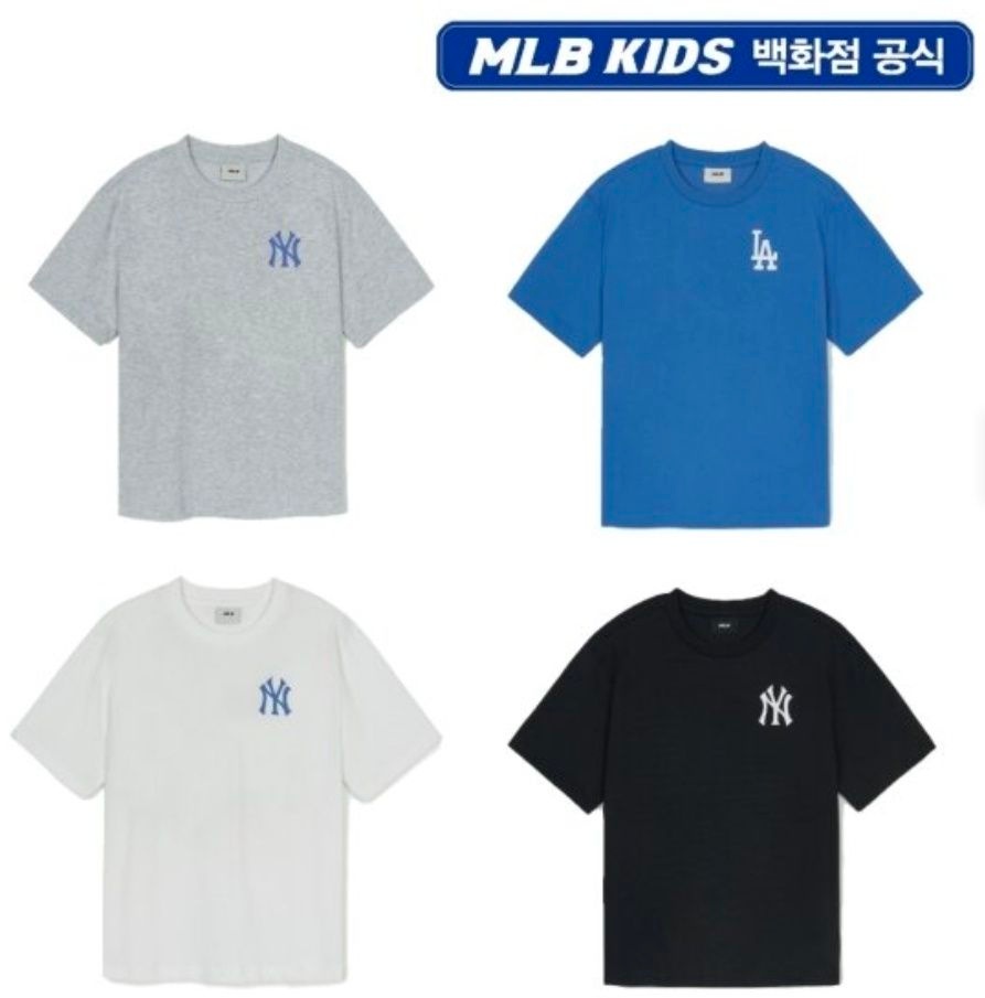 [MLB 키즈]베이직 스트릿 빅로고 레터링 티셔츠(7ATSB1953) : 롯데ON