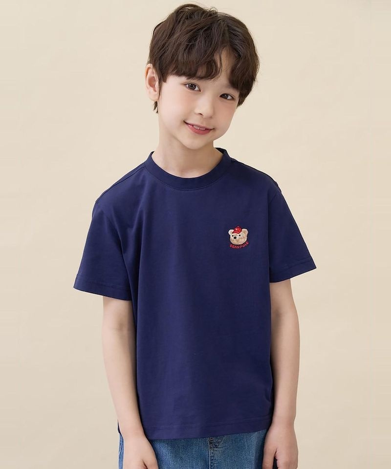 빈폴 키즈 달이 라운드 반소매 티셔츠 - 네이비 BI6242GE1R 405437