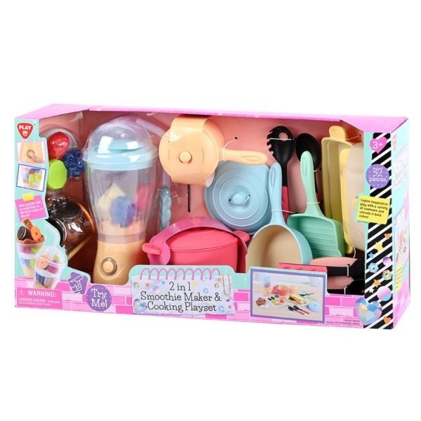 플레이고 2 in 1 스무디 메이커 & 쿠킹 놀이 세트 역할놀이 선물