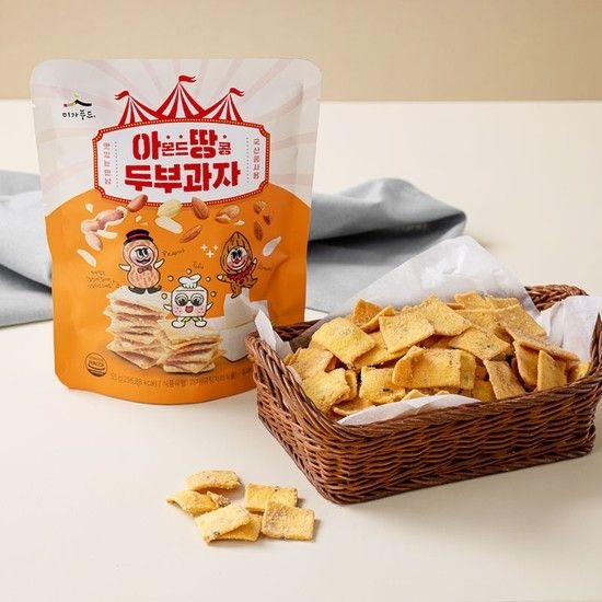 국산 콩으로 만든 아몬드땅콩 두부과자 55g 5봉 10봉 /EJ
