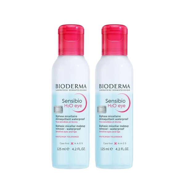 바이오더마 센시비오 립앤아이리무버 H2O eye 125ml x 2개 립 아이 리무버