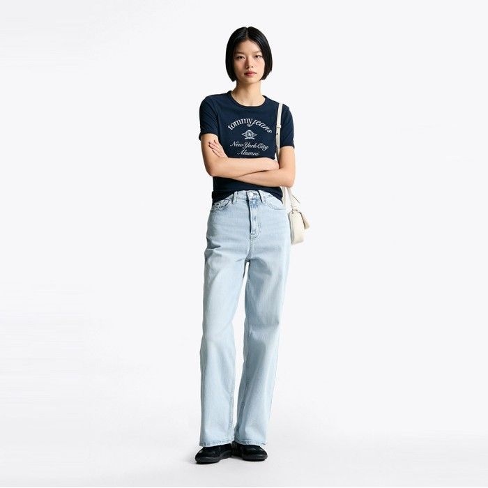 [공식][정상가:199,000원] 클레어 하이 와이드 데님 팬츠 T32F1NEW43TWT11AB