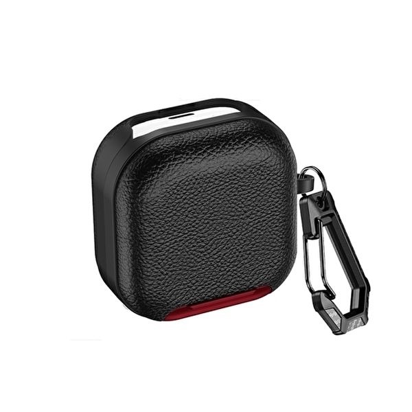 [테일즈]갤럭시 버즈4/버즈4프로 호환 앤티크 키링 가죽패턴 거치형 케이스