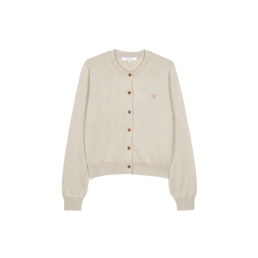 [패션플러스][메종키츠네]메종키츠네 여성 베이비 폭스 패치 레귤러 가디건 라이트 베이지 멜란지 PW00502KT1181-H218